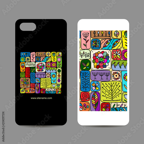 Mobile phone design, ethnic handmade ornament
