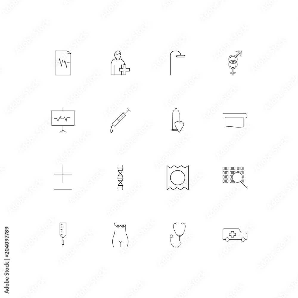 Healthcare And Medical linear thin icons set. Outlined simple vector icons Healthcare And Medical linear thin icons set. Outlined simple vector icons