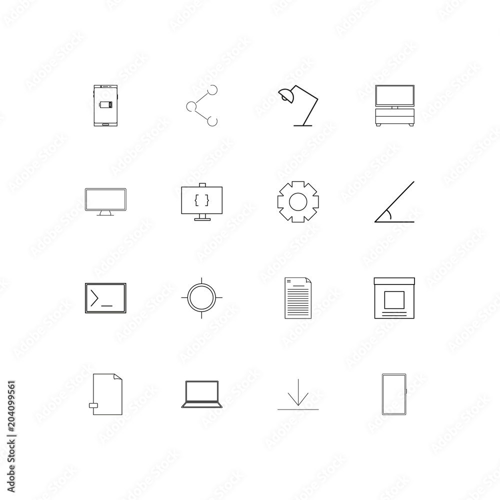 Internet Technologies linear thin icons set. Outlined simple vector icons Internet Technologies linear thin icons set. Outlined simple vector icons