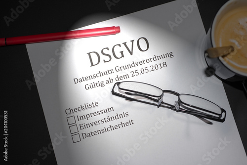 Checkliste f  r die DSGVO - Datenschutz Grundverordnung mit Highlight