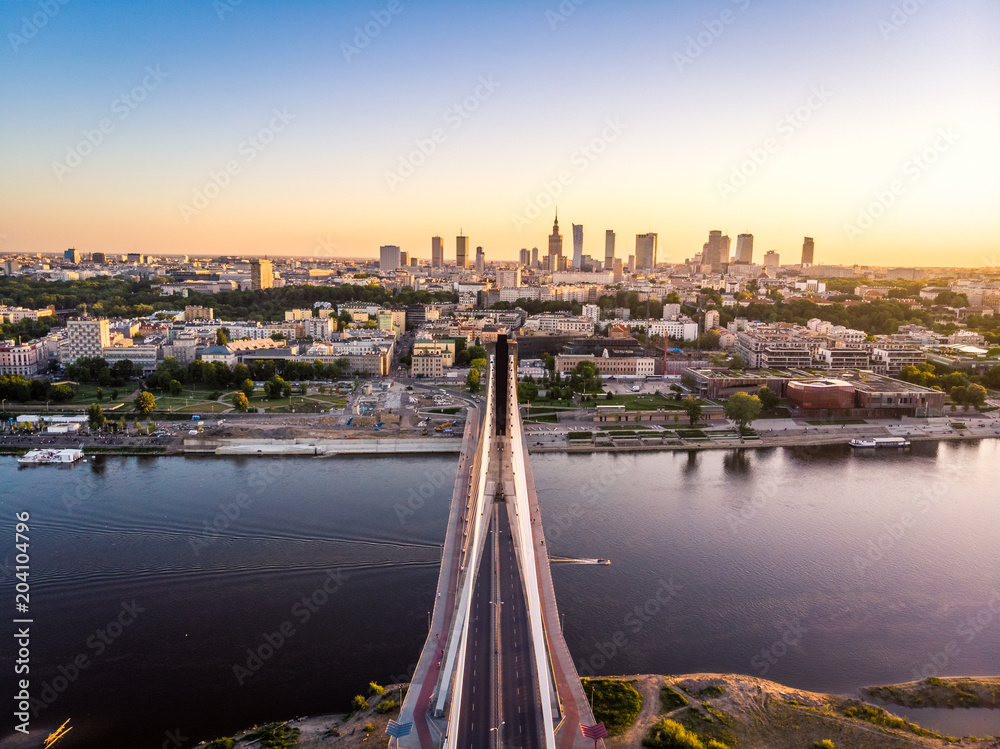 Warszawa z lotu ptaka