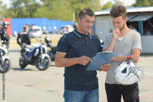 motorcycle driving lesson photo