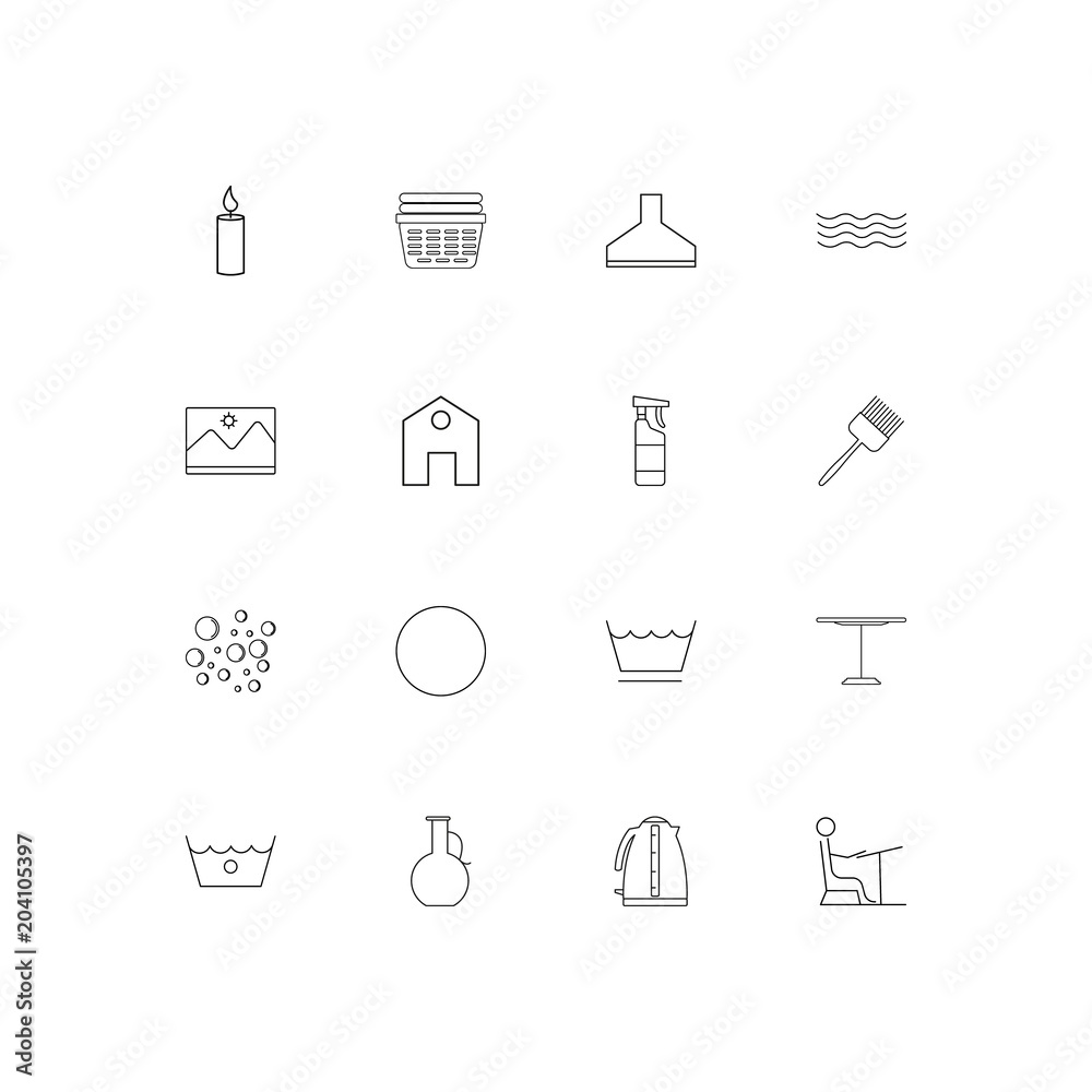 Home Appliances linear thin icons set. Outlined simple vector icons Home Appliances linear thin icons set. Outlined simple vector icons