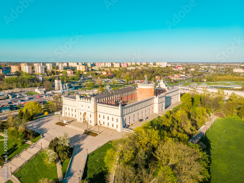 Obraz na płótnie Lublin z lotu ptaka w salonie