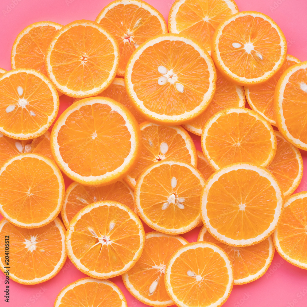 Group of orange slice.fruit and summer concept Group of orange slice.fruit and summer concept