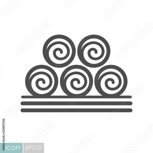 Round hay bales icon