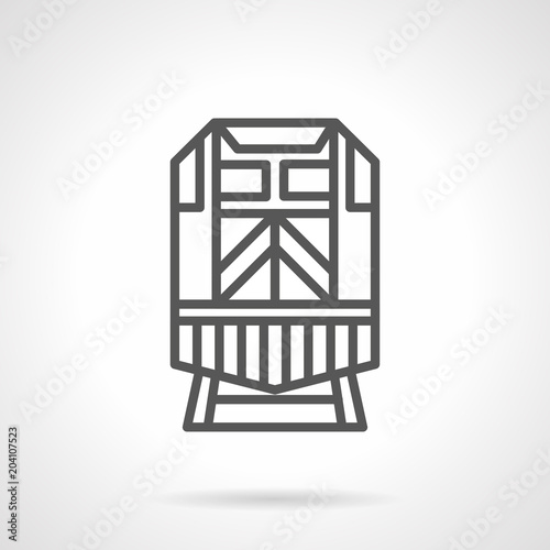 Locomotive black simple line vector icon