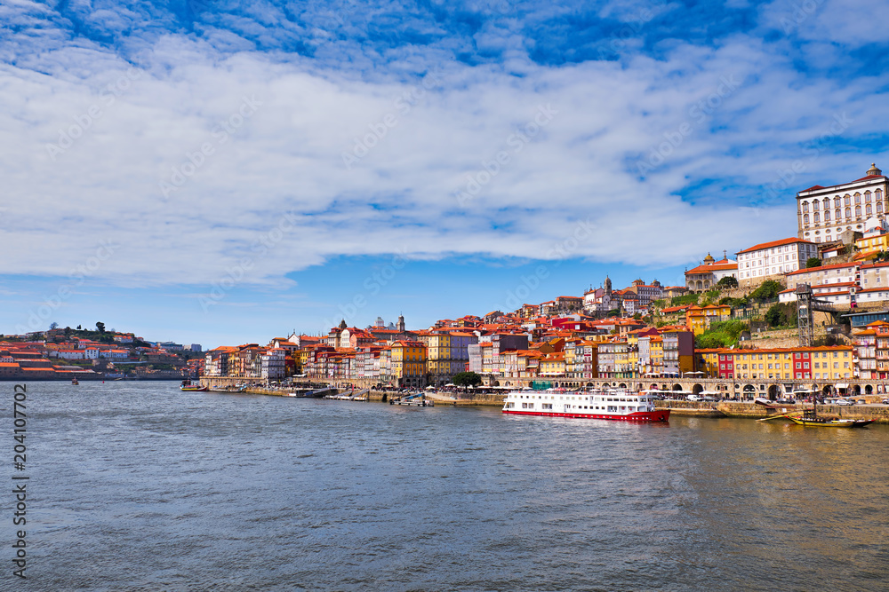 Porto city landscape. Douro river, Portugal