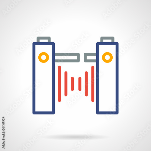 Turnstile color simple line vector icon