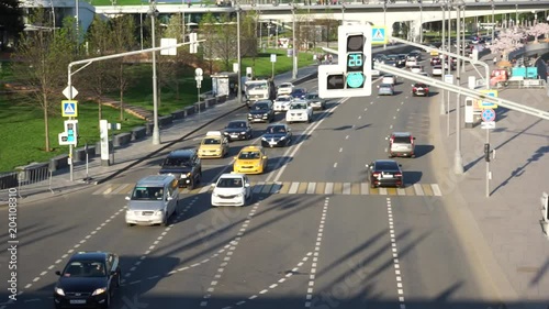 Moscow downtown traffic