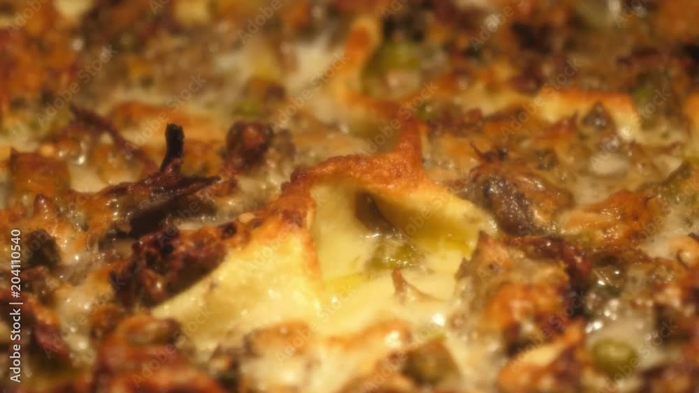 Food background, delicious homemade lasagna bake in the oven Food background, delicious homemade lasagna bake in the oven