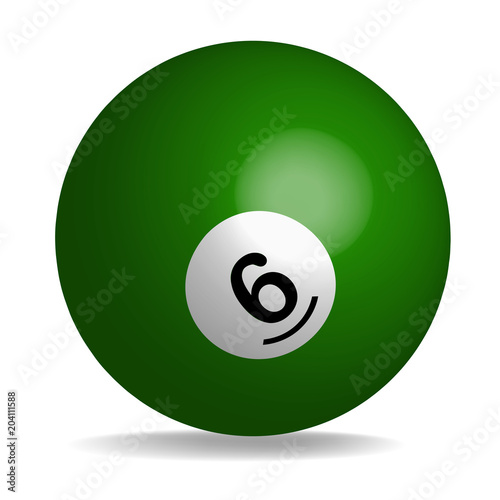 Pool balls or Snooker balls isolated on a white background