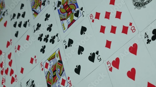 Modern playing cards on the table.