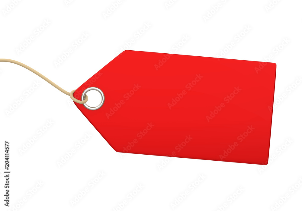 Blank Price Tag Isolated Stock Illustration
