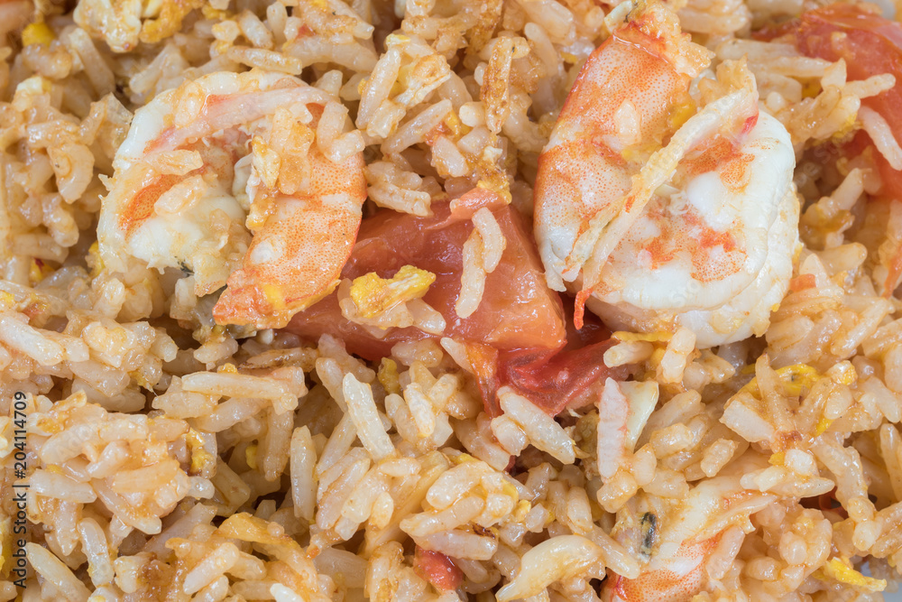 Fried rice with shrimp. Fried rice with shrimp.