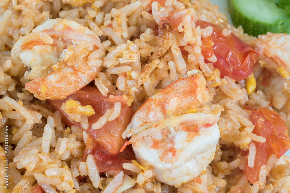 Fried rice with shrimp. Fried rice with shrimp.