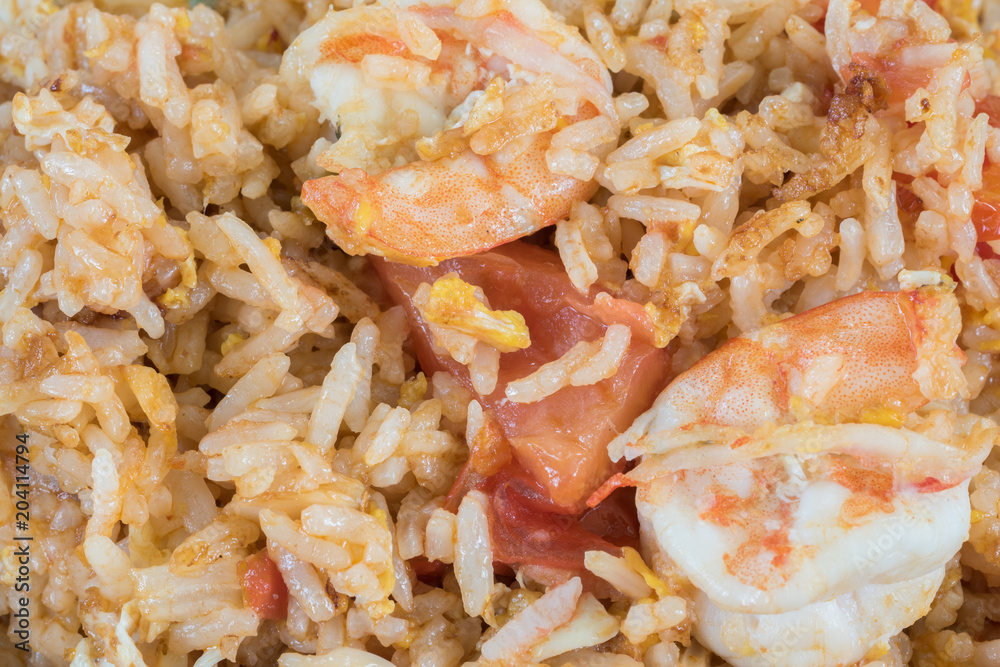 Fried rice with shrimp. Fried rice with shrimp.