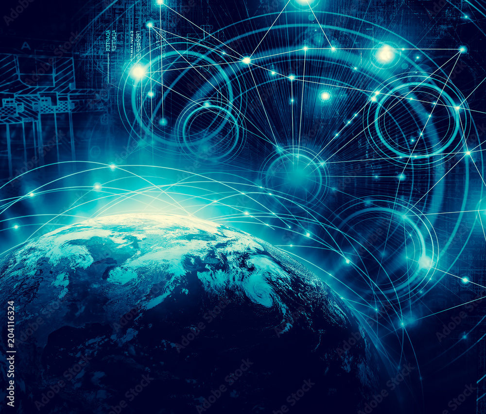 Obraz premium Earth from Space. Best Internet Concept of global business from concepts series. Elements of this image furnished by NASA. 3D illustration