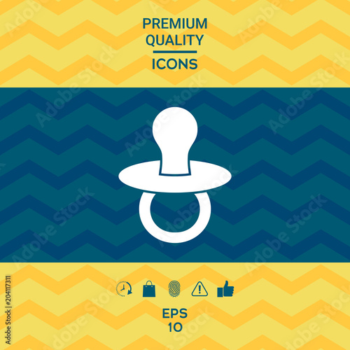 Baby pacifier -  icon