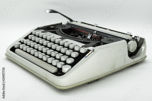 Vintage type writing Machine Isolated