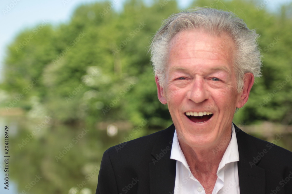 Beautiful old happy man Beautiful old happy man