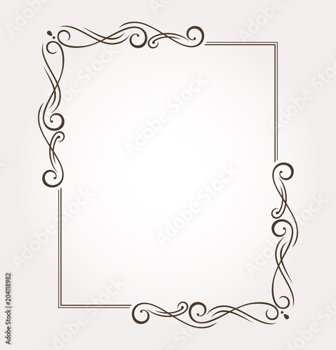 Fancy frame and page decoration. Vector illustration
