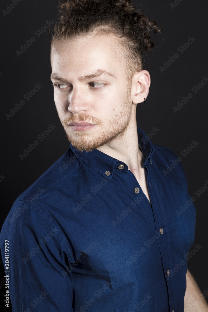 Young ginger man studio portrait Young ginger man studio portrait