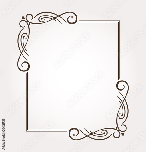 Fancy frame and page decoration. Vector illustration