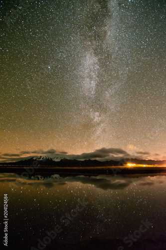 Vía lactea sobre cordillera blanca
