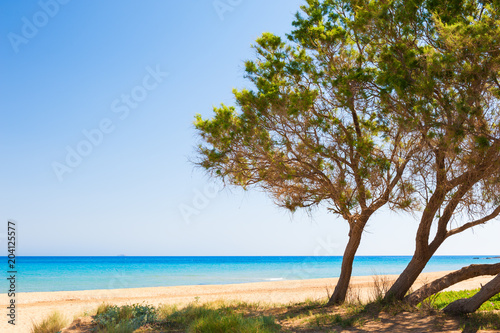 Beautiful beach on Crete island  Greece
