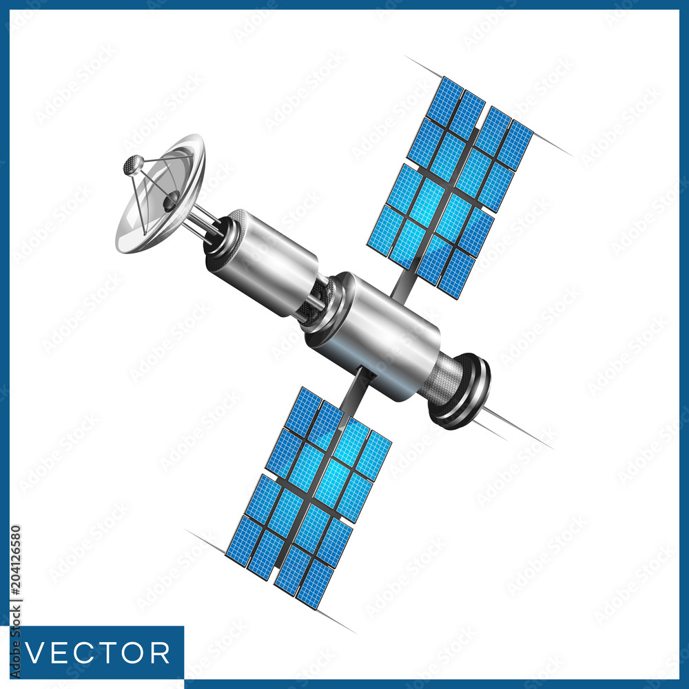 satellite icon. satelite vector illustration. gps technology. Stock | Adobe Stock