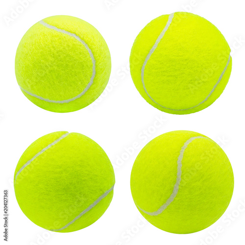 Tennis Ball Collection isolated on white background with clipping path © CHALERMCHAI