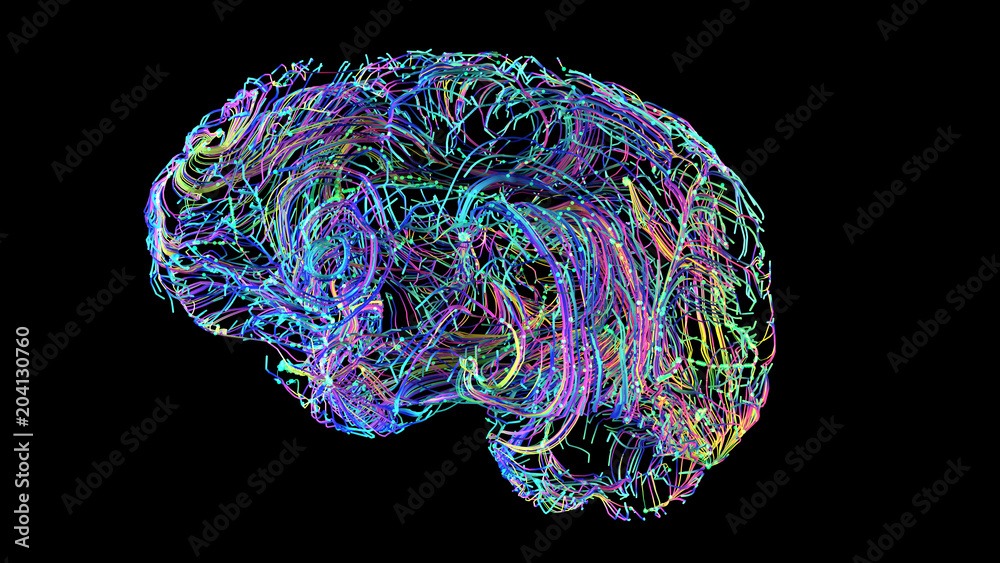 brain connections colorful Stock Illustration | Adobe Stock