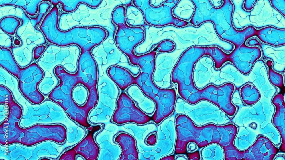 Moving random psychedelic waves. Abstract screensaver for video. Looping footage.