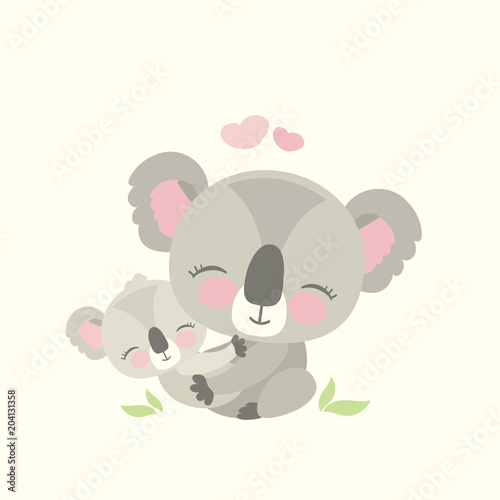 Photography Cute koala bear with child