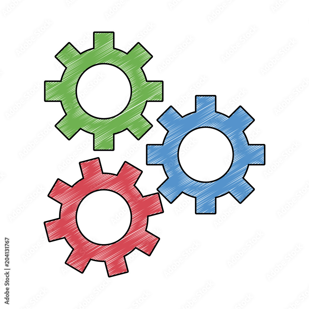 Gears working symbol vector illustration graphic design Gears working symbol vector illustration graphic design