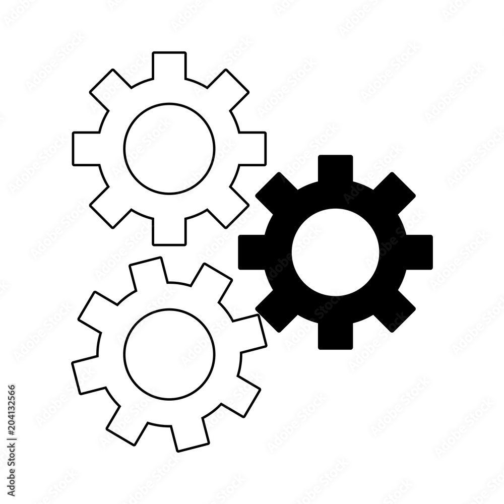 Gears working symbol vector illustration graphic design Gears working symbol vector illustration graphic design