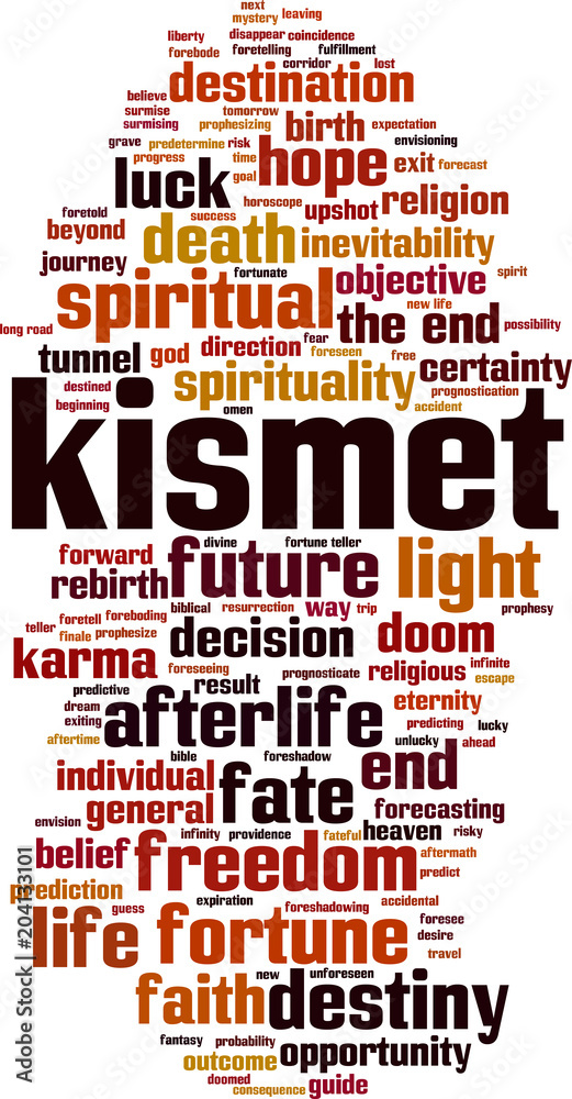 Obraz premium Kismet word cloud