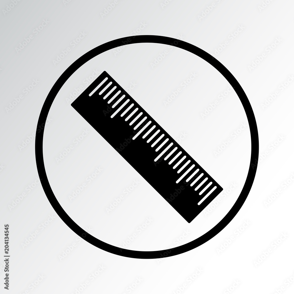 Ruler icon. Vector illustration