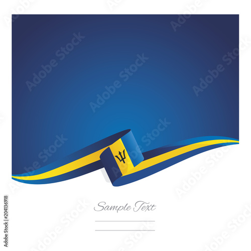 New abstract Barbados flag ribbon