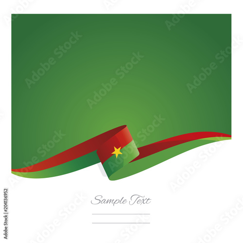 New abstract Burkina Faso flag ribbon