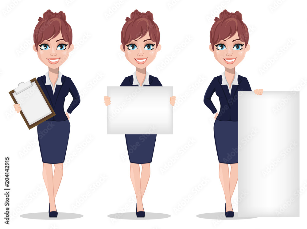 Beautiful business woman in office style clothes Beautiful business woman in office style clothes