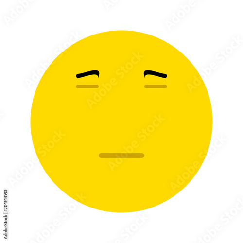 Emoticon expressing boredom or disapproval