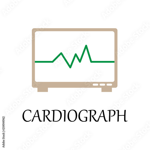 colored cardiograph icon. Element of web icon for mobile concept and web apps. Detailed colored cardiograph icon can be used for web and mobile. Premium icon