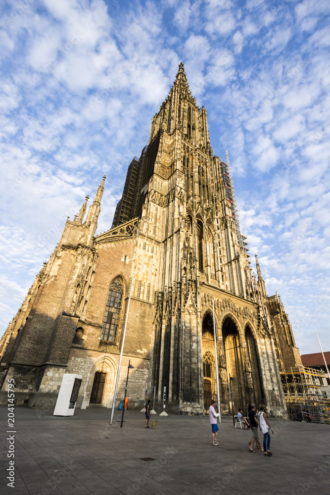 Ulm, Germany. The Ulm Minster (Ulmer Munster), a Lutheran temple and tallest church in the world