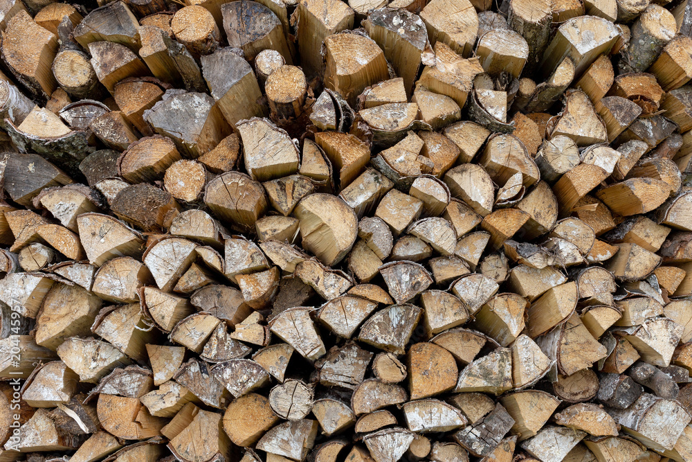 Pile of wood logs ready for winter Pile of wood logs ready for winter