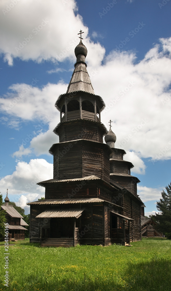 Church of St. Nicholas in Vitoslavlitsy village near Novgorod Great. Russia