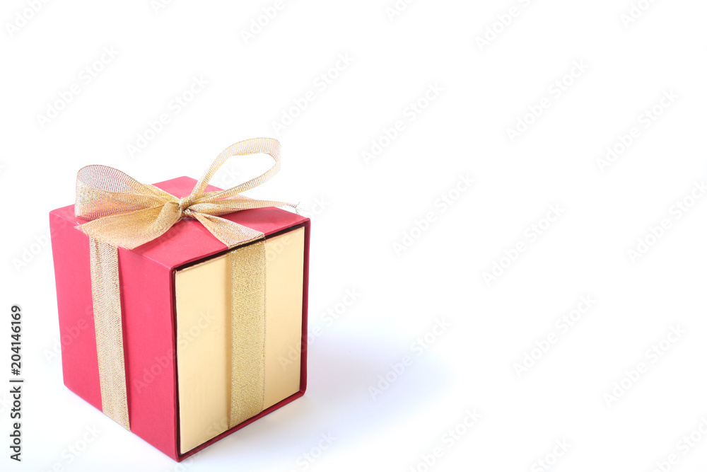 Obraz premium Gift boxes with bow on wood background