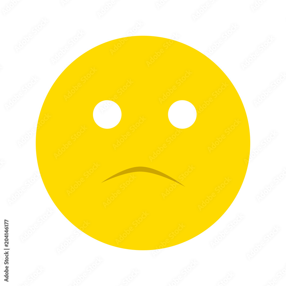 Fototapeta premium Frustrated smiley face icon