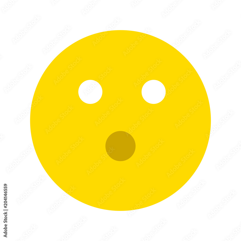 Fototapeta premium Cute Surprised Emoticon